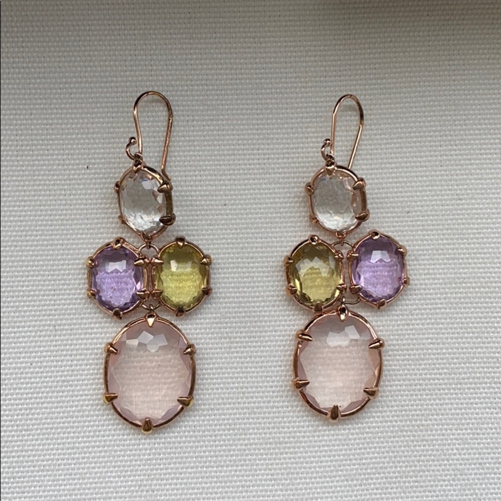 Ippolita Rock Candy Rose Gold Cascade Earrings - Picture 2 of 4